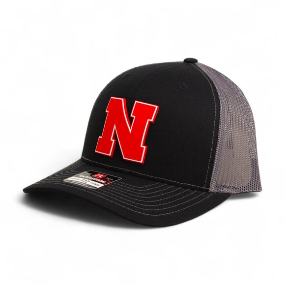 Nebraska Cornhuskers Scarlet 3D Snapback Trucker Hat- Black/ Charcoal - Picture 1 of 3